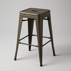 chaise cocktail grise industrielle